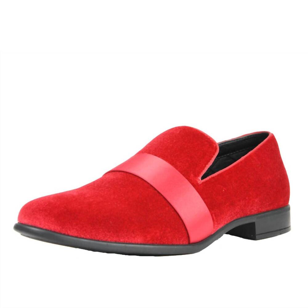 NEW AMALI men's knight loafer in red